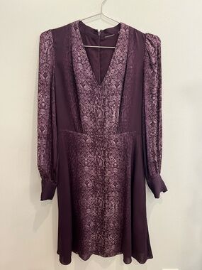 Elie Tahari Purple Snake Print Dress